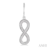 1/50 Ctw Round Cut Diamond Milgrain Finish Fashion Earrings in Sterling Silver