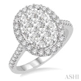 Oval Shape Lovebright Essential Diamond Engagement Ring