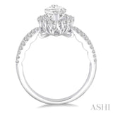 Marquise Shape Semi-Mount Diamond Engagement Ring