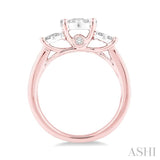 1/2 ctw Lovebright Round Cut Diamond Ring in 14K Rose and White Gold