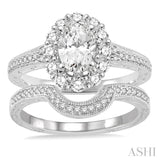 Oval Shape Diamond Wedding Set