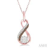 Infinity Lovebright Champagne Diamond Pendant