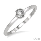 1/50 ctw Round Cut Diamond Promise Ring in 10K White Gold