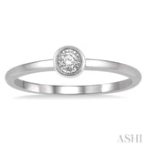 1/50 ctw Round Cut Diamond Promise Ring in 10K White Gold