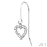 Heart Shape Petite Diamond Fashion Earrings