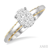 Oval Shape Lovebright Essential Diamond Engagement Ring