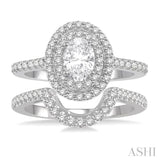 Oval Shape Diamond Wedding Set