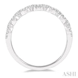 1/4 ctw Circular Row Round Cut Diamond Stackable Band in 10K White Gold