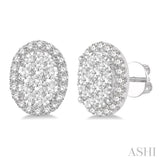 Oval Shape Lovebright Essential Diamond Earrings