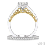 Oval Shape Lovebright Diamond Wedding Set