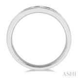 1.00 ctw Channel Set 11 Stone Round Cut Diamond Wedding Band in 14K White Gold