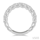 2.00 ctw Lattice Round Cut Diamond Wedding Band in 14K White Gold