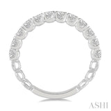 1.00 ctw Round Cut Diamond Wedding Band in 14K White Gold