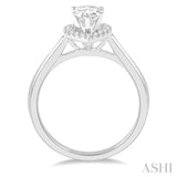 Pear Shape Semi-Mount Diamond Engagement Ring