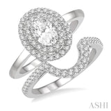 Oval Shape Diamond Wedding Set