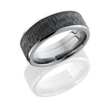 Lashbrook Titanium 8Mm Beveled Band With 6Mm Zirconium Center Pf8B16/Z