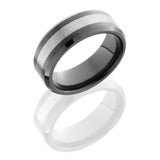 Lashbrook Ceramic And Tungsten 8Mm Beveled Band Tcr8335