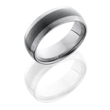 Lashbrook Ceramic And Tungsten 8Mm Domed Band Tcr8349