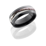 Lashbrook Zirconium 8Mm Domed Band With 4Mm Real Tree Ap Snow Pattern Z8D14/Rtapsnow