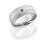 Lashbrook Cobalt Chrome 9Mm Domed Band With Grooved Edges With Milgrain On Either Side And The More