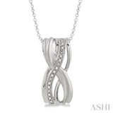 Silver Swirl Diamond Fashion Pendant