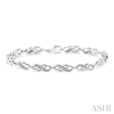 1/20 ctw Single Cut Diamond Bracelet in Sterling Silver