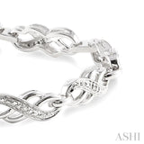 1/20 ctw Single Cut Diamond Bracelet in Sterling Silver