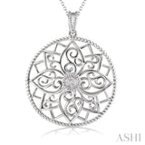 Silver Circle Diamond Pendant