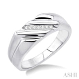 1/20 ctw Single Cut Diamond Men's Ring in Sterling Silver