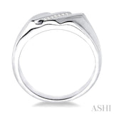 1/20 ctw Single Cut Diamond Men's Ring in Sterling Silver