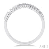 1/20 ctw Round Cut Diamond Rope Ring in Sterling Silver