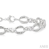 1/10 ctw Round Cut Diamond Infinity Bracelet in Sterling Silver