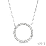 Circle Baguette Diamond Necklace