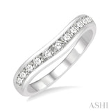 1/2 ctw Round Cut Diamond Inlay Wedding Band in 14K White Gold