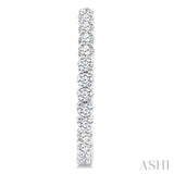 5 Ctw Inside-Out Round Cut Diamond Oval Shape Hoop Earrings in 14K White Gold