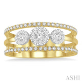 1/2 ctw Lovebright Round Cut Diamond Ladies Ring in 14K Yellow and White Gold