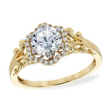 14Kt Gold Semi-Mount Engagement Ring