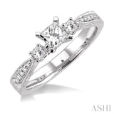 1/5 Ctw Diamond Semi-Mount Engagement Ring in 14K White Gold