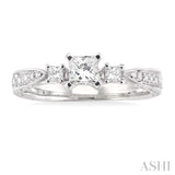 Past Present & Future Semi-Mount Diamond Engagement Ring