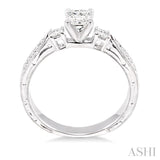 Past Present & Future Semi-Mount Diamond Engagement Ring