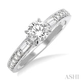 1/4 Ctw Diamond Semi-Mount Engagement Ring in 14K White Gold