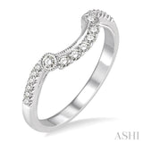 1/5 ctw Round Cut Diamond Wedding Band in 14K White Gold