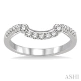 1/5 ctw Round Cut Diamond Wedding Band in 14K White Gold