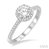 1/5 Ctw Diamond Semi-mount Engagement Ring in 14K White Gold