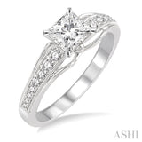 1/5 Ctw Diamond Semi-mount Engagement Ring in 14K White Gold