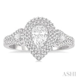 Pear Shape Semi-Mount Diamond Engagement Ring