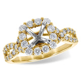 14Kt Gold Semi-Mount Engagement Ring