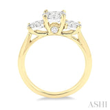 3/4 ctw Lovebright Round Cut Diamond Ring in 14K Yellow and White Gold