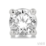 1/2 Ctw Round Cut Diamond Stud Earring in 14K White Gold