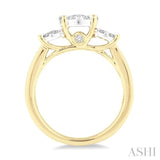 3/4 ctw Lovebright Round Cut Diamond Ring in 14K Yellow and White Gold